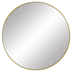 Miroir rond contour en métal doré PALACE