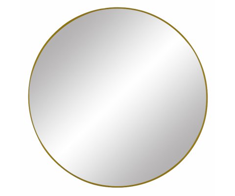 Miroir rond 90cm contour en métal doré PALACE