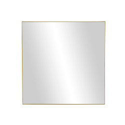 Miroir carré 80cm contour en métal doré PALACE