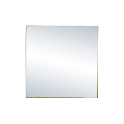 Miroir carré 40cm contour métal doré PALACE