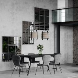 PALACE - miroir 9 parties - métal - L 118 x W 3,5 x H 118 cm
