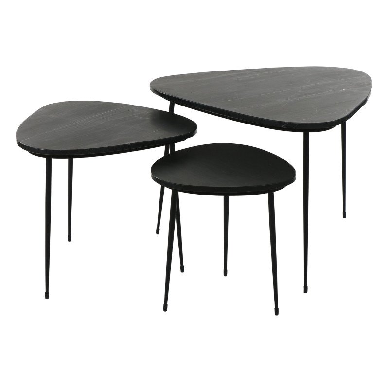 Set de 3 tables d'appoint marbe LOP