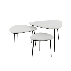 Set de 3 tables d'appoint marbe LOP