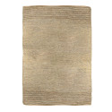 Tapis rectangulaire en cuir recyclé et jute naturel RAW