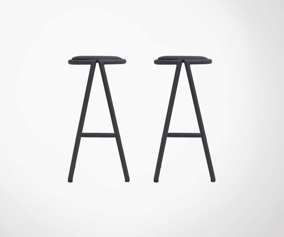 Set Of 2 Design Black Metal Bar Stool House Doctor Trendy Lot 2 Tabourets Bar Métal Viggo House Doctor Loading Zoom