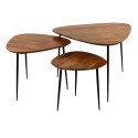 Set de 3 tables d'appoint en bois LOP