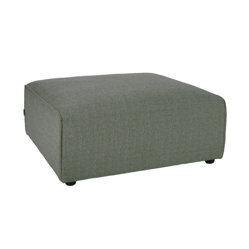 Pouf en tissu gris MAEVE