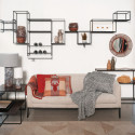 Canapé 3 places en tissu et métal beige ISLAND