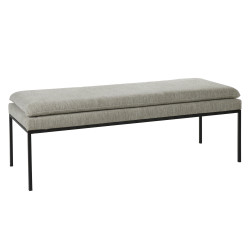 Banc design tissu et pieds métal GALLATE