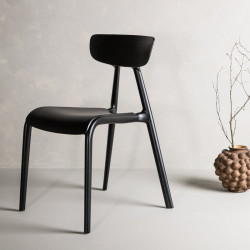 Lot de 2 chaises contemporaines en plastique durable URSHA