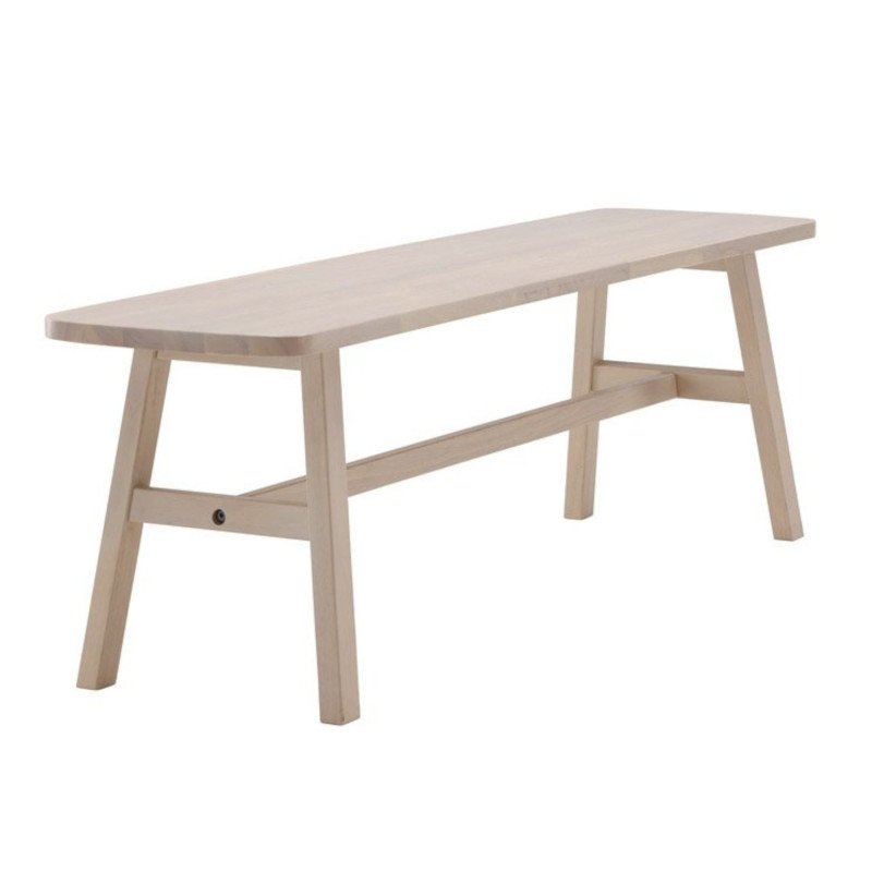 Banc en bois de caoutchouc naturel 140 cm SNEEZY