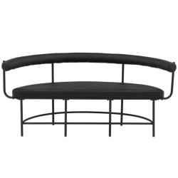 Banc design 165cm en simili et métal noir HUMBERT