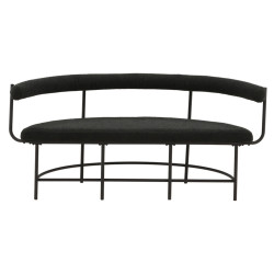 Banc en tissu bouclé et pieds en métal HUMBERT