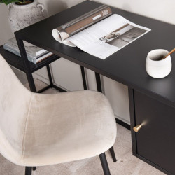 Bureau minimaliste en métal avec placard KAPAL