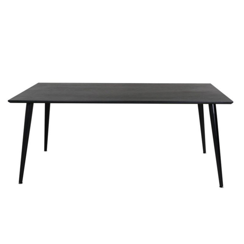 Table à manger 180x90cm en bois noir DALA