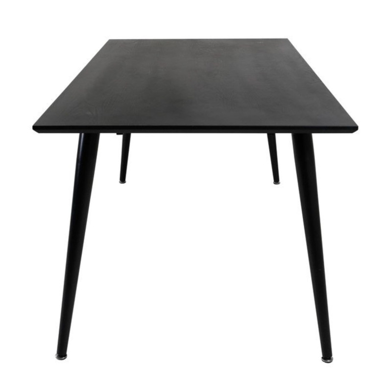 Table à manger 180x90cm en bois noir DALA
