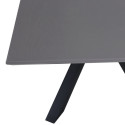 Table à manger 180cm plateau bois pieds métal noir GLAVIE