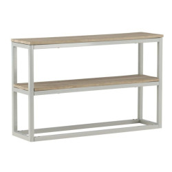 Console 2 plateaux en bois naturel RITZ