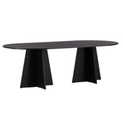 Table à manger ovale 230cm pieds design en bois BLOOM