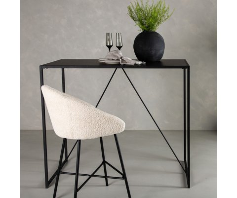 Table haute en métal et bois noir BRIPA