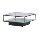 Table basse carrée contemporaine en verre 90cm MAGLA