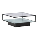 Table basse carrée contemporaine en verre 90cm MAGLA