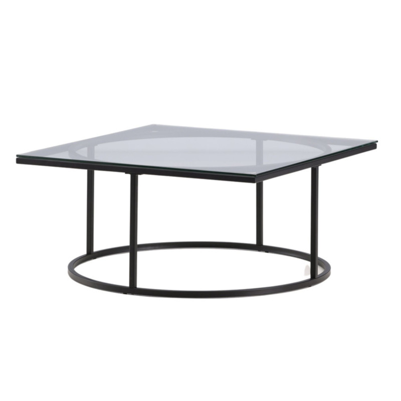 Table basse design en verre 90x90cm SKAI