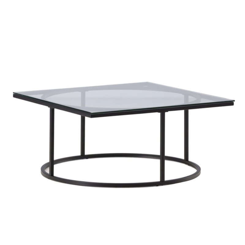 Table basse design en verre 90x90cm SKAI