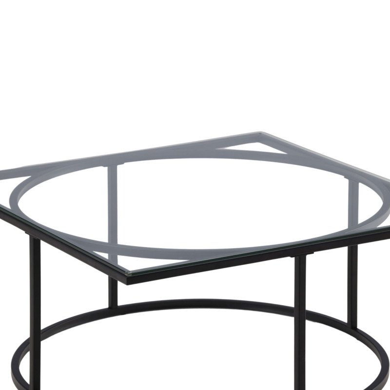 Table basse design en verre 90x90cm SKAI