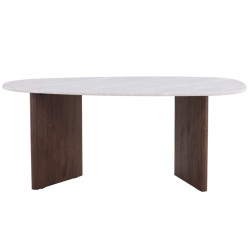 Table à manger ovale design en bois 180cm GROOVY