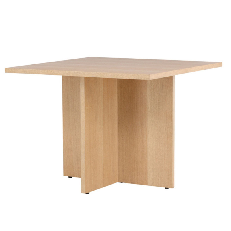 Petite table à manger carré moderne en bois 100cm LIANA