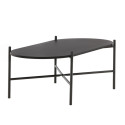 Table basse minimaliste noir en bois et métal PUMBA