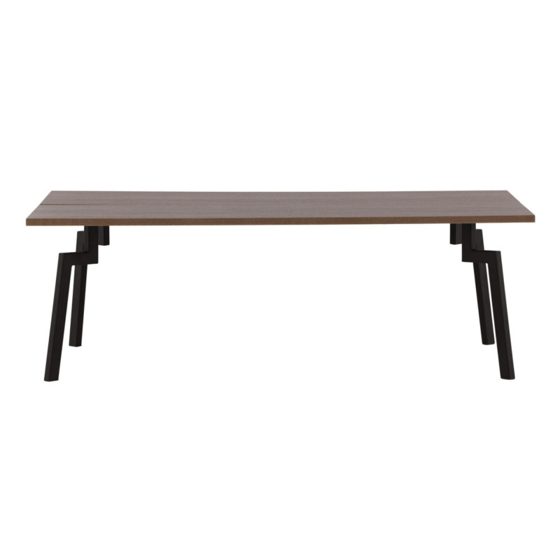 Table basse design rectangualire en bois pieds métal YAARA