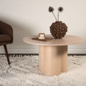 Table basse contemporaine en bois pied central AMBER