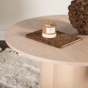 Table basse contemporaine en bois pied central AMBER