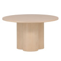 Table basse contemporaine en bois pied central AMBER