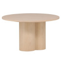 Table basse contemporaine en bois pied central AMBER