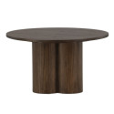 Table basse contemporaine en bois pied central AMBER