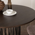 Table à manger ronde 120cm en bois pied design LARKA