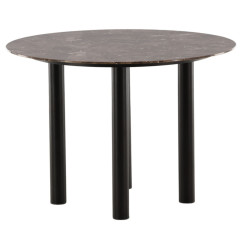 Table à manger design effet marbre et métal 106cm HASPEN