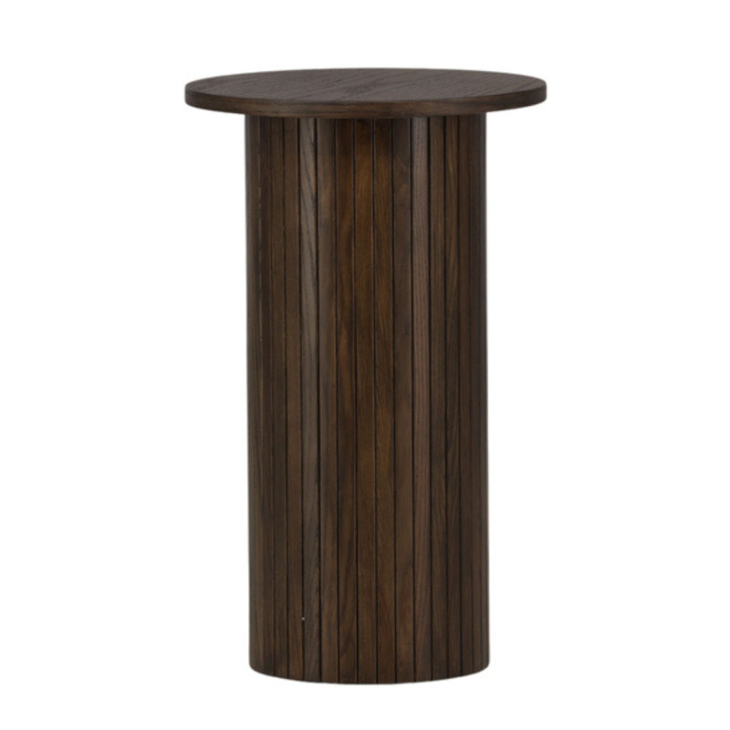 Table d'appoint moderne ronde en bois pied central FAUDA