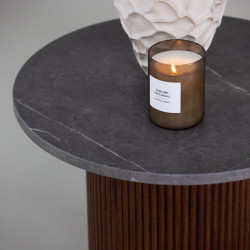 Table d'appoint design effet marbre et bois AYRON