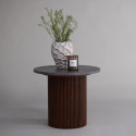Table d'appoint design effet marbre et bois AYRON