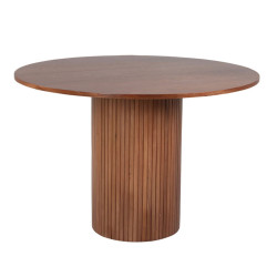 Table à manger ronde élégante en bois 110cm BRITNEY