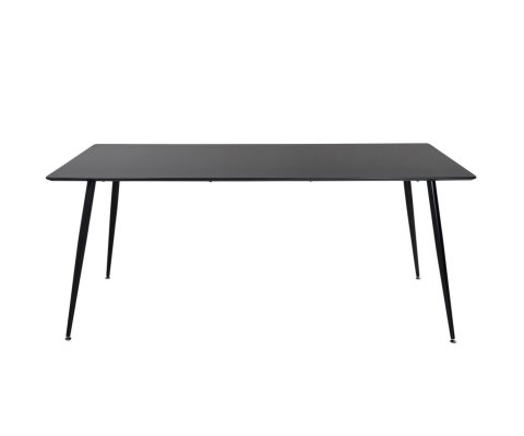 Table à manger rectangulaire noire avec pieds en métal AMANDA