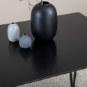 Table à manger minimaliste en bois et métal TYSIO