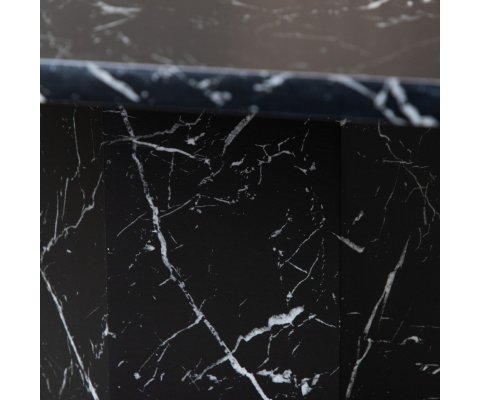 Table à manger design effet marbre noir MARBY