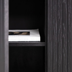 Armoire 2 portes élégante en bois et métal MILOU