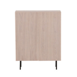 Armoire 2 portes élégante en bois et métal MILOU