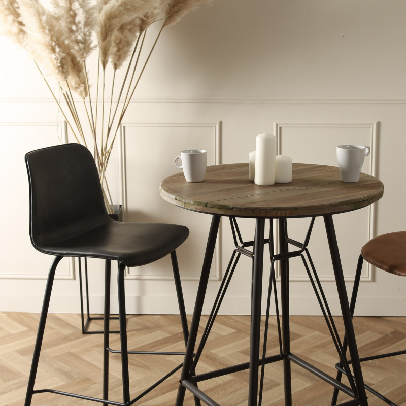 Tabouret de bar simili cuir BILBAO - COD Furnitures